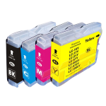 KIT 10 INKJET COMPATIBILE for BROTHER LC1000 BCMY DCP-130C (4BK+2C+2M+2Y)